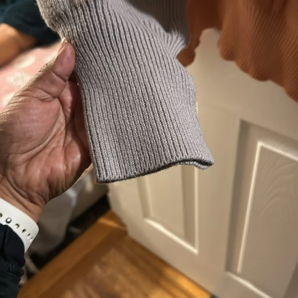 Free People Easy Street Color Block Long Sleeve Oversized Sweater in Peach Combo - Picture 4 of 4